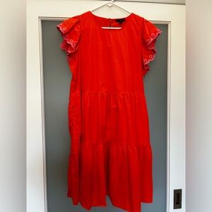 J.Crew tiered embroidered dress